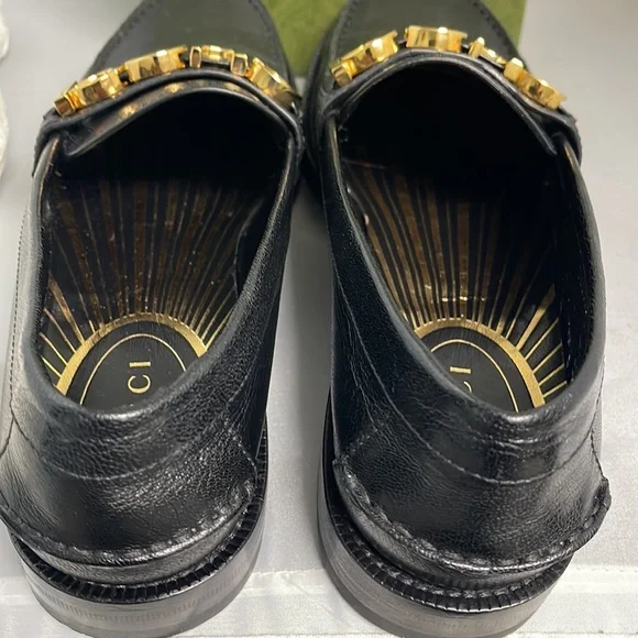 Pre Loved Gucci Betis Glamour Nero 700036 Loafer Black Mismatch size R39 & L38 - Picture 13 of 15
